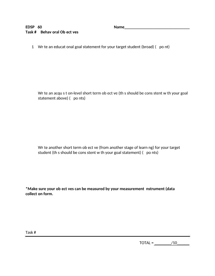 Writing Behavioral Objectives Effectively for Education