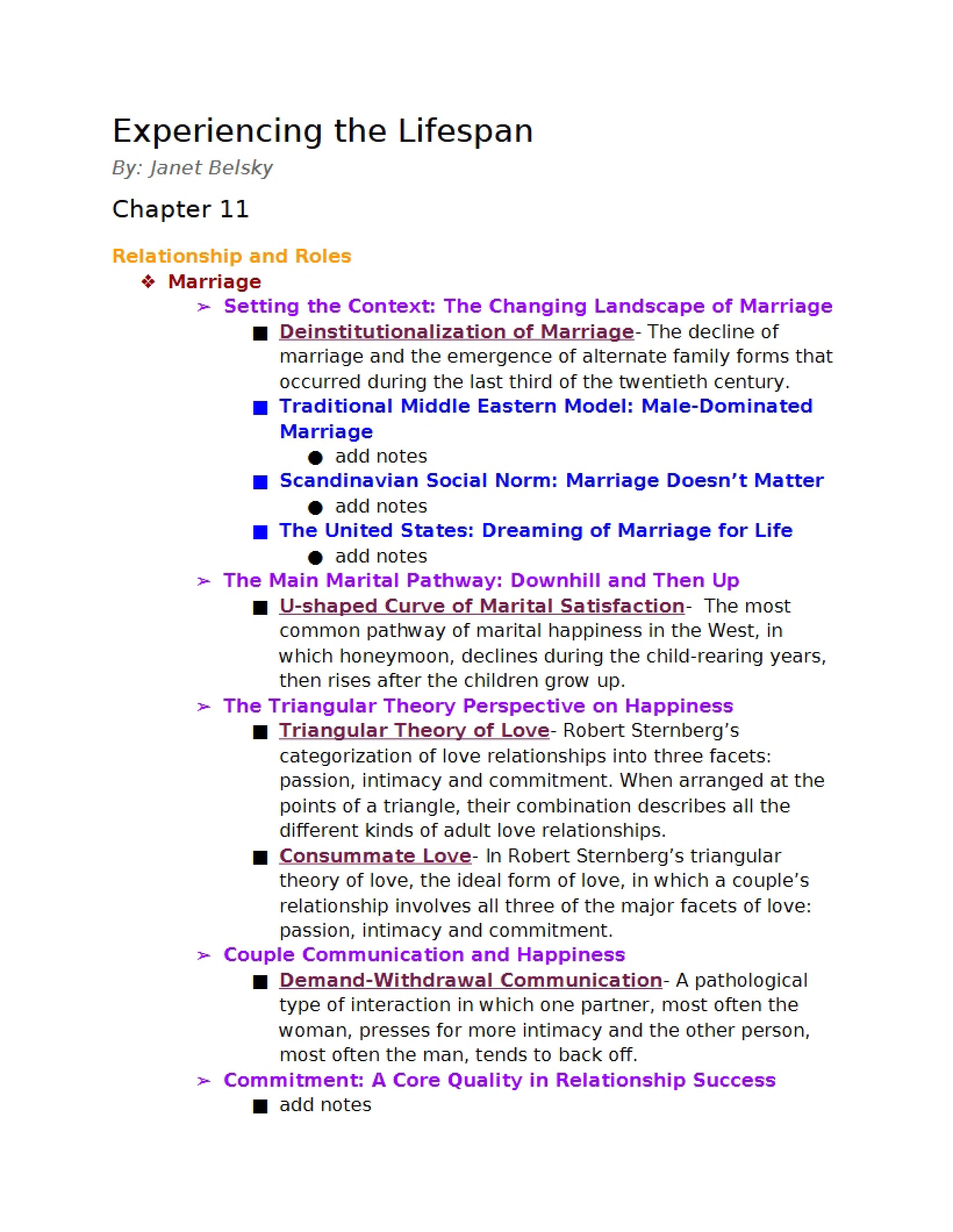 Roles and Relationships