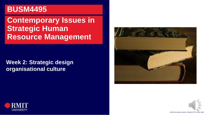 Contemporary Issues in Strategic Human Resource Management Course Notes