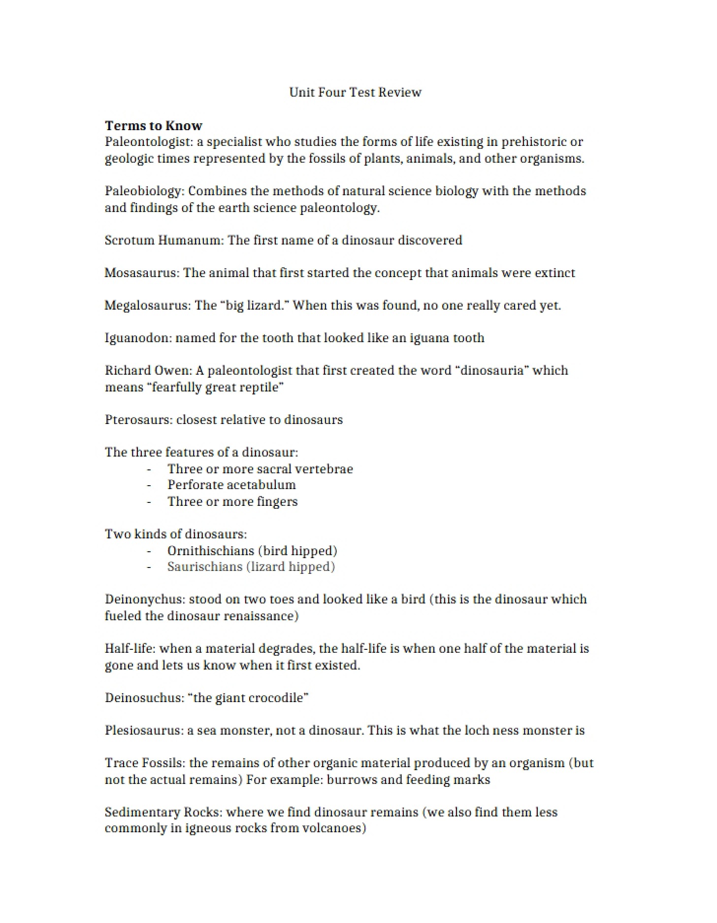 Exam 4 Preparation Sheet