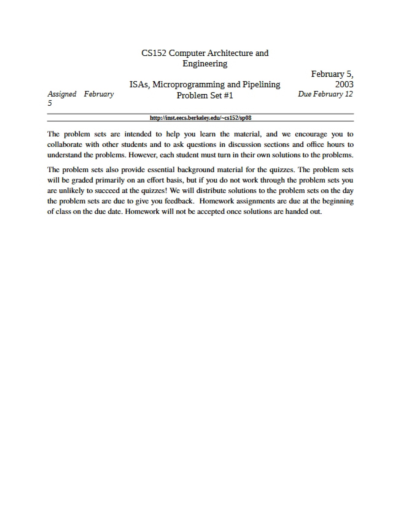 Microprogramming, ISAs, and Pipelining