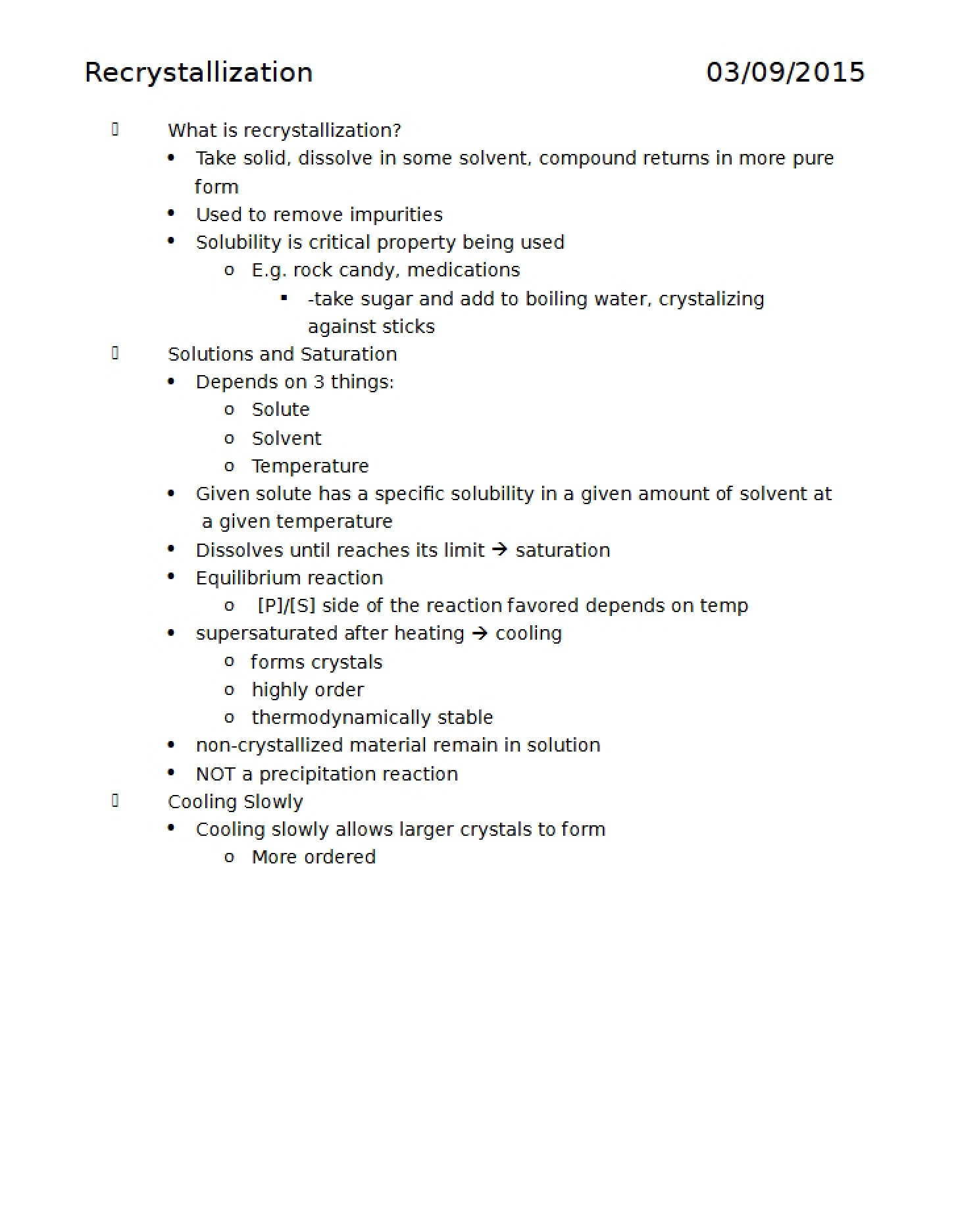 Notes for Week Six