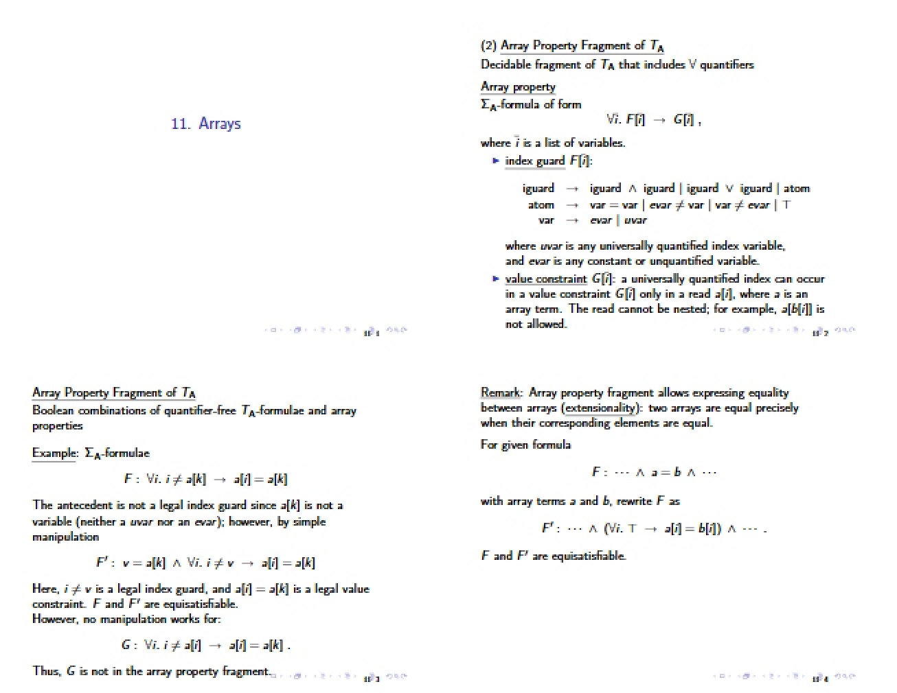 Calculus of Computation Lecture Notes (Set 8)