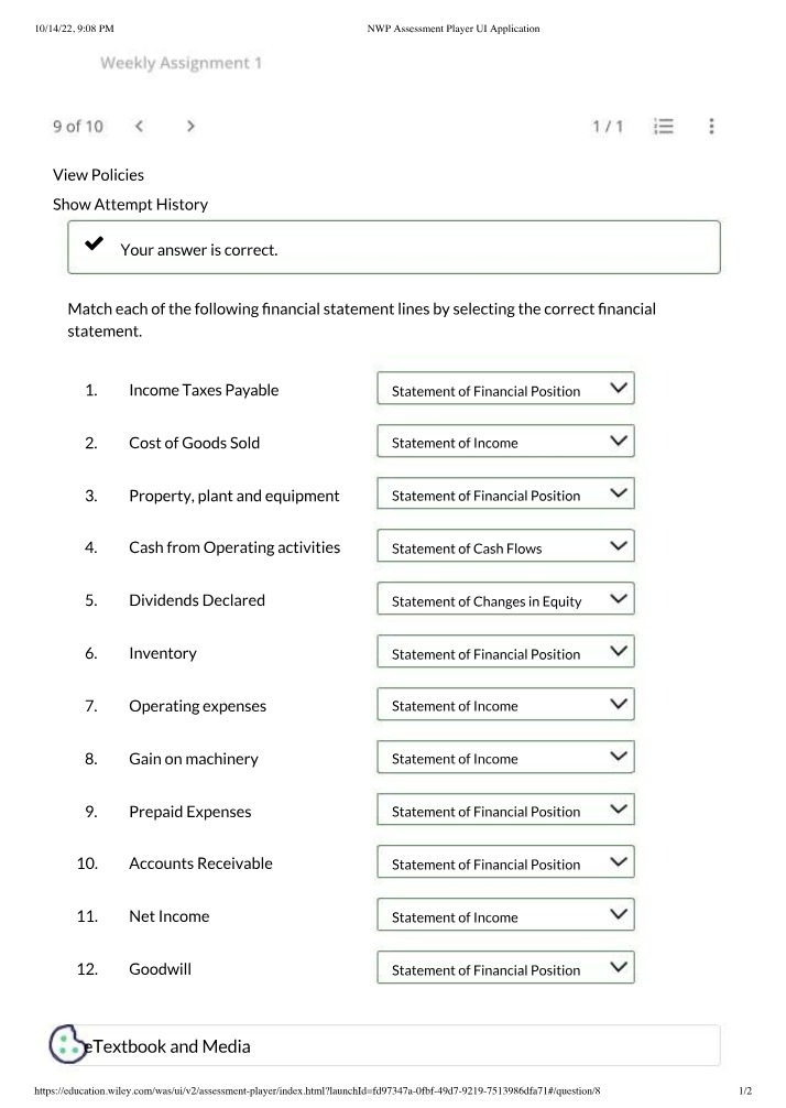 Financial Statements and Matching Principles