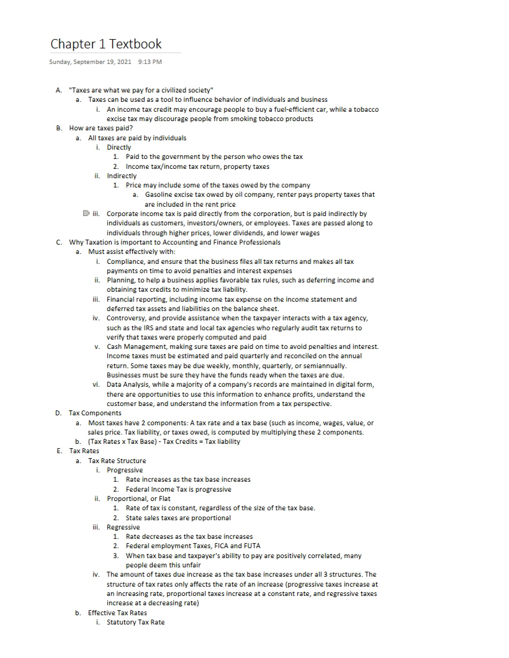 Taxation of Individuals Chapter 1