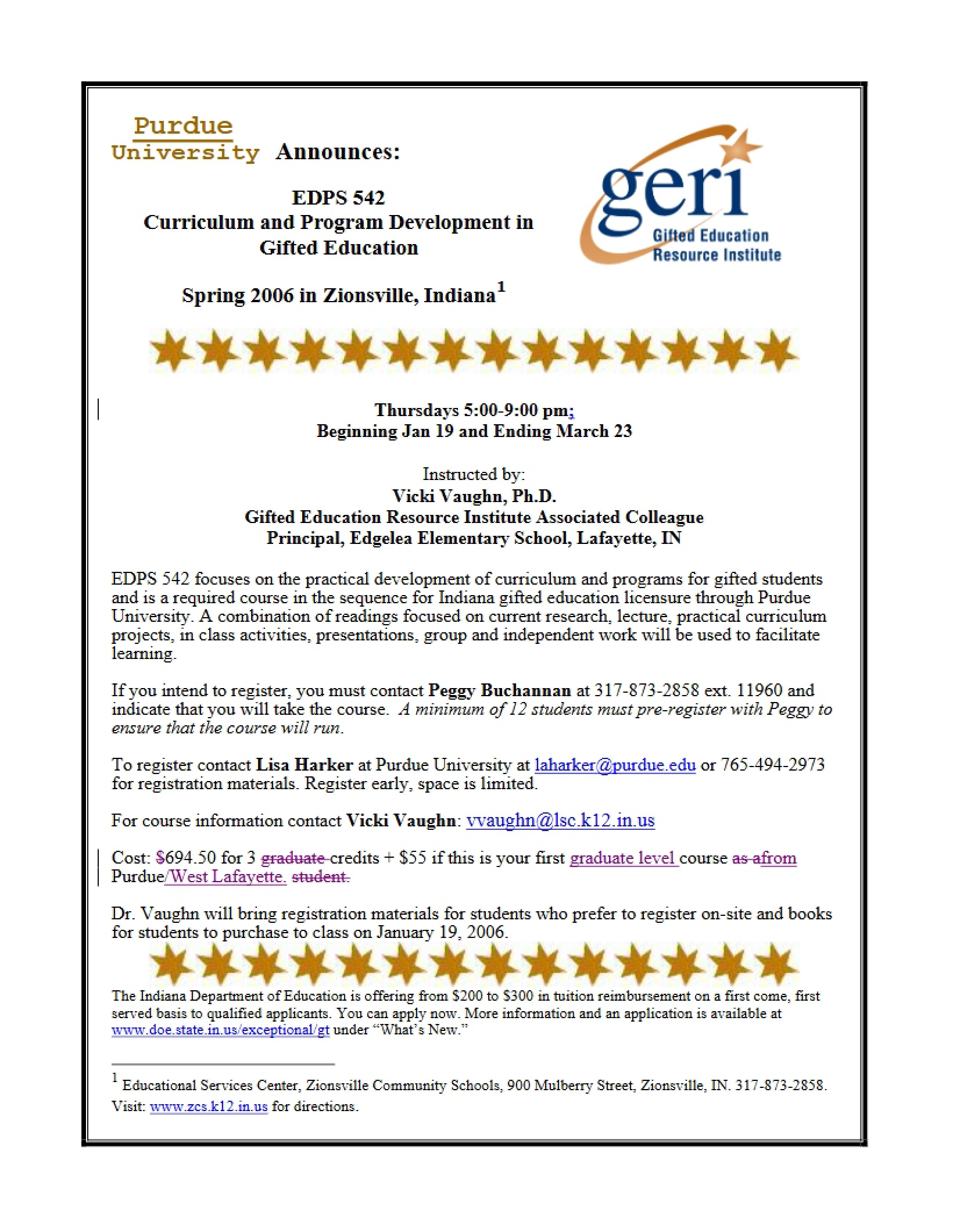 Syllabus - Curriculum and Program Development in Gifted Education