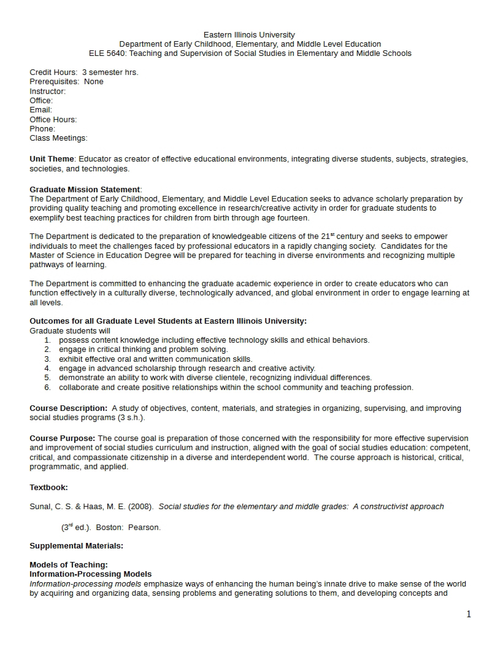 Syllabus