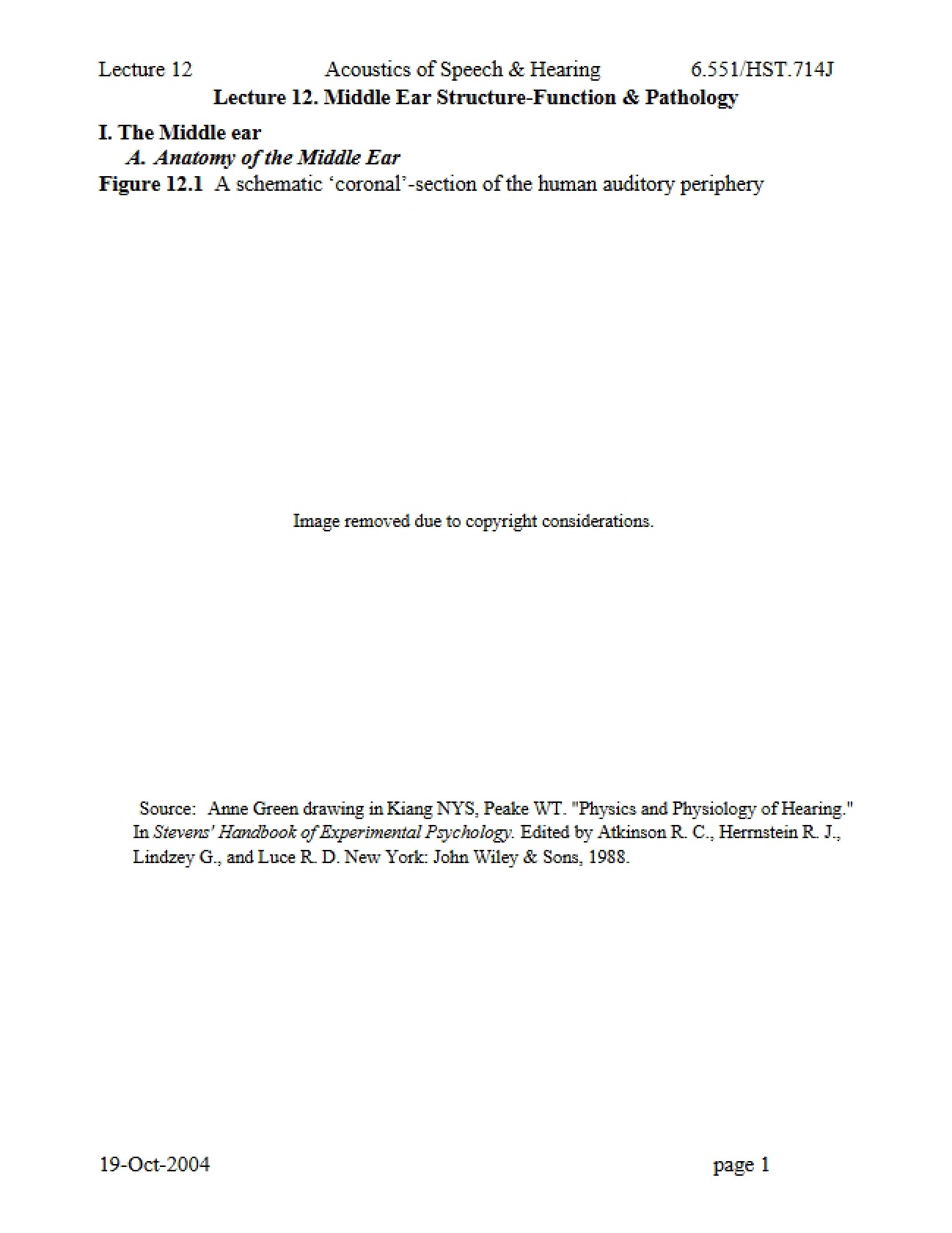 Structure, Function, and Pathology of the Middle Ear