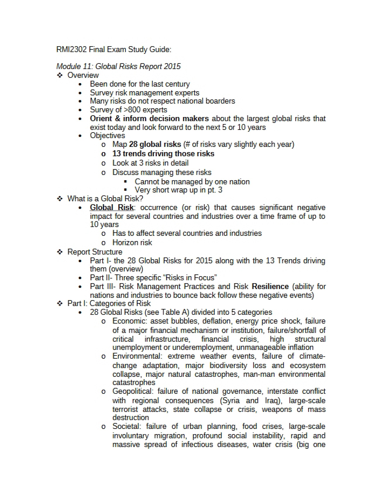 2015 Global Risks Report - Module 11