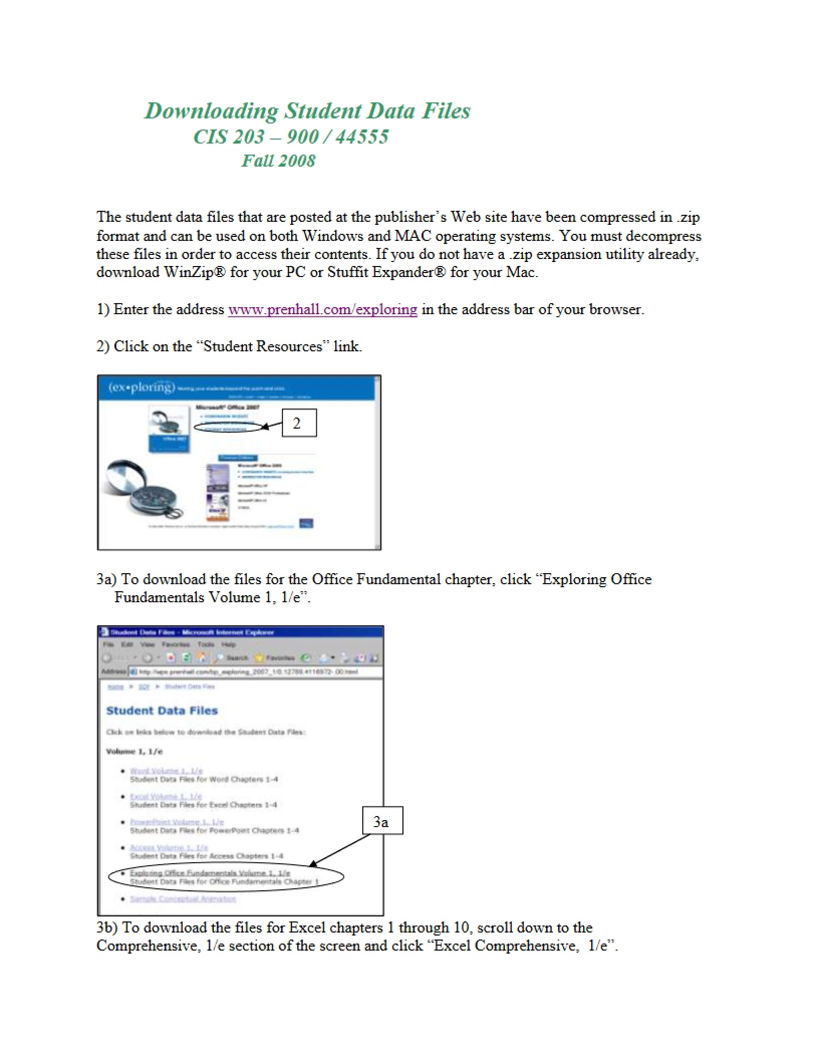 Student Data File Download Instructions