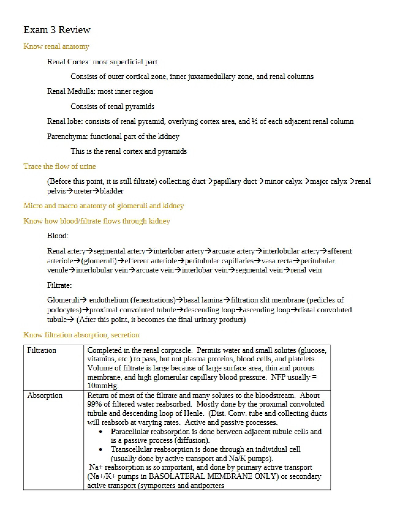Review Material for Exam 3