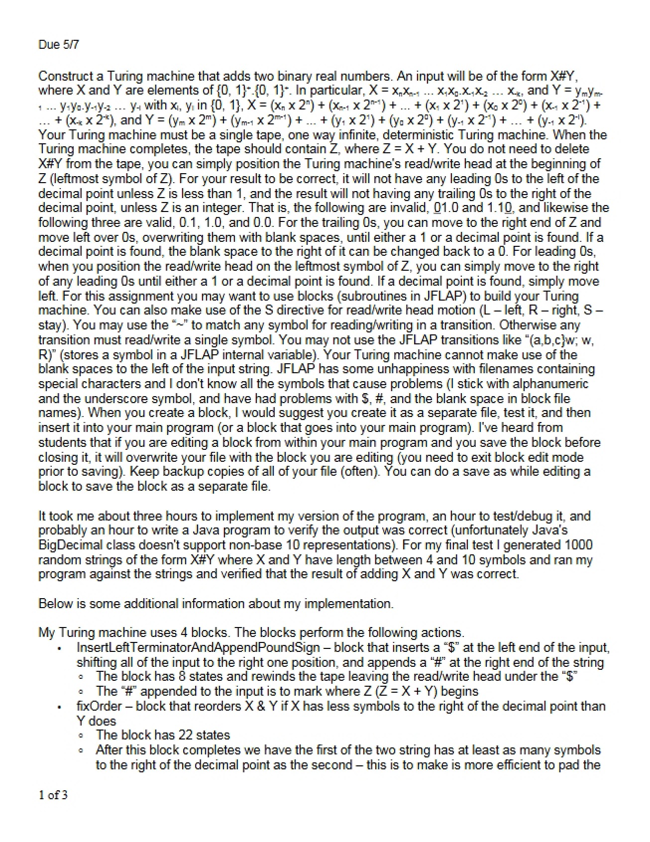 Computer Systems Programming Assignment