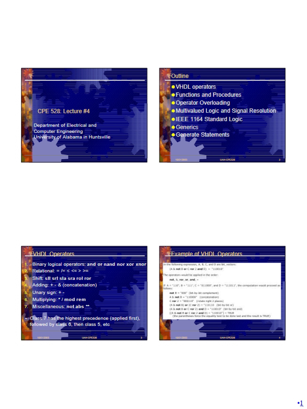 VLSI Design II Lecture Notes