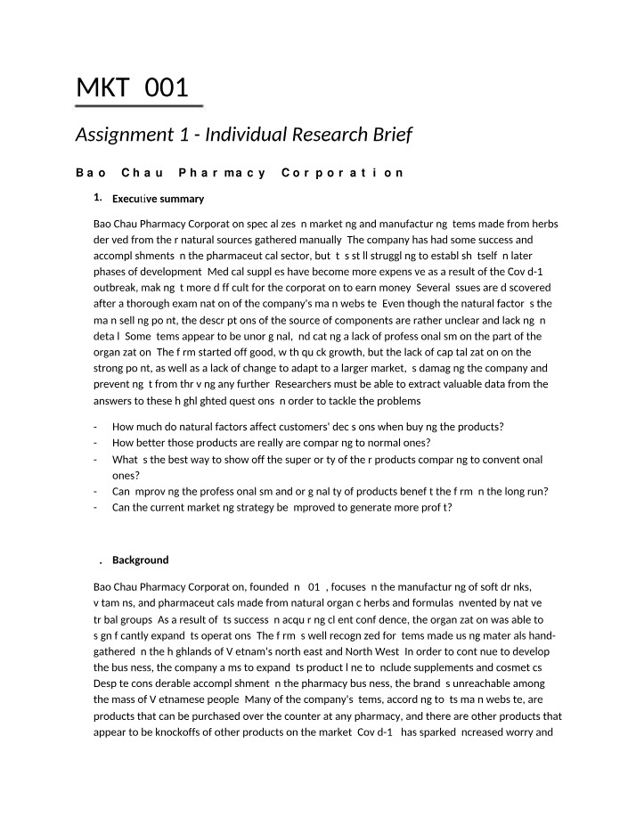 Individual Research Brief - Assignment 1