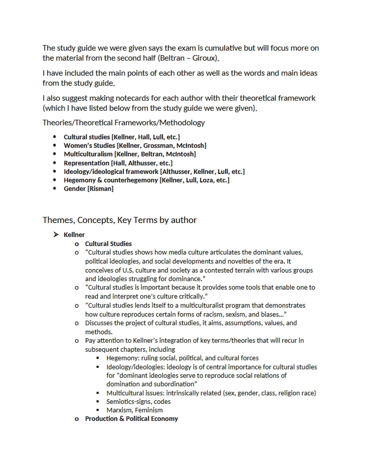 Authorial Perspectives and Terminology