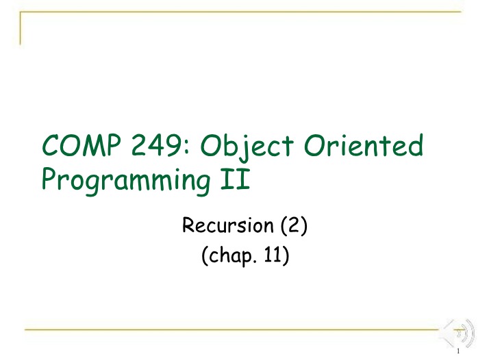 Recursion in Object Oriented Programming II - Sum Example