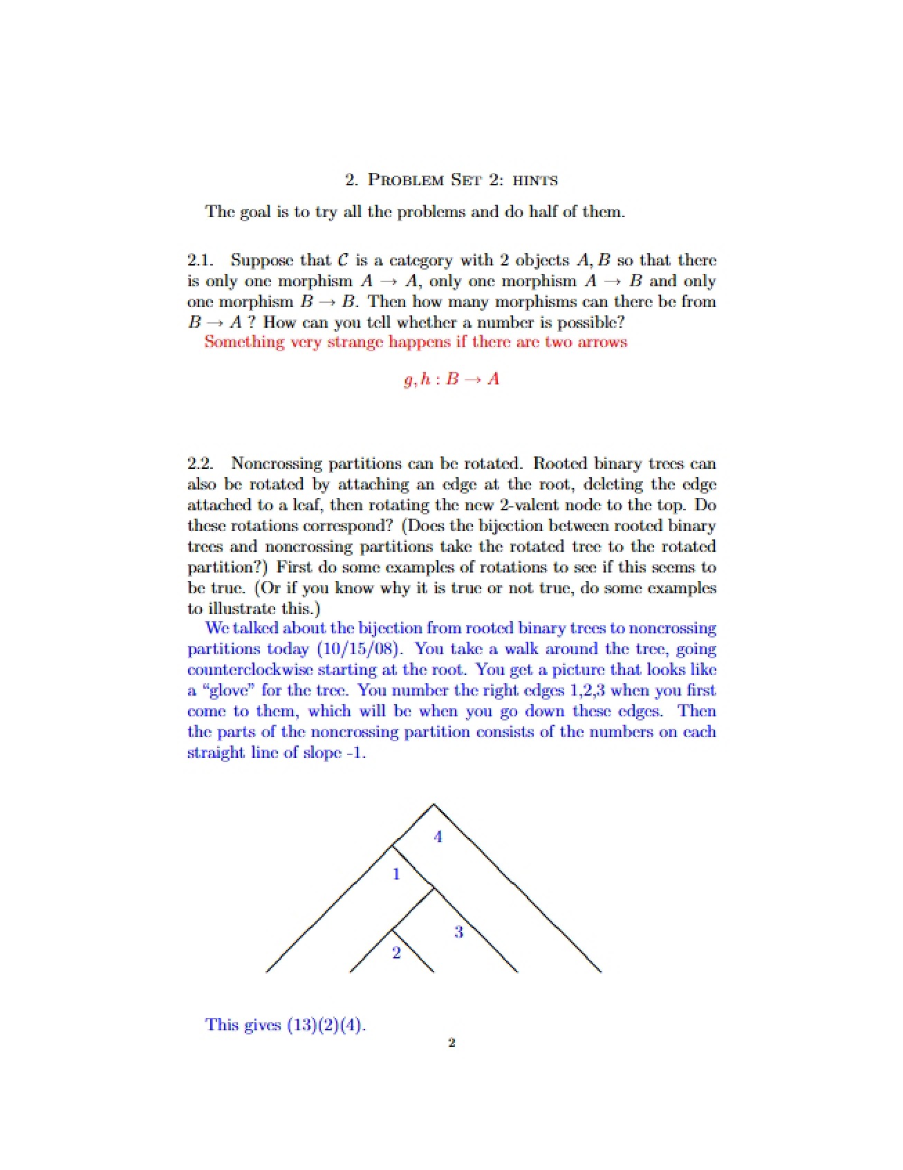 Hints for Problem Set 2