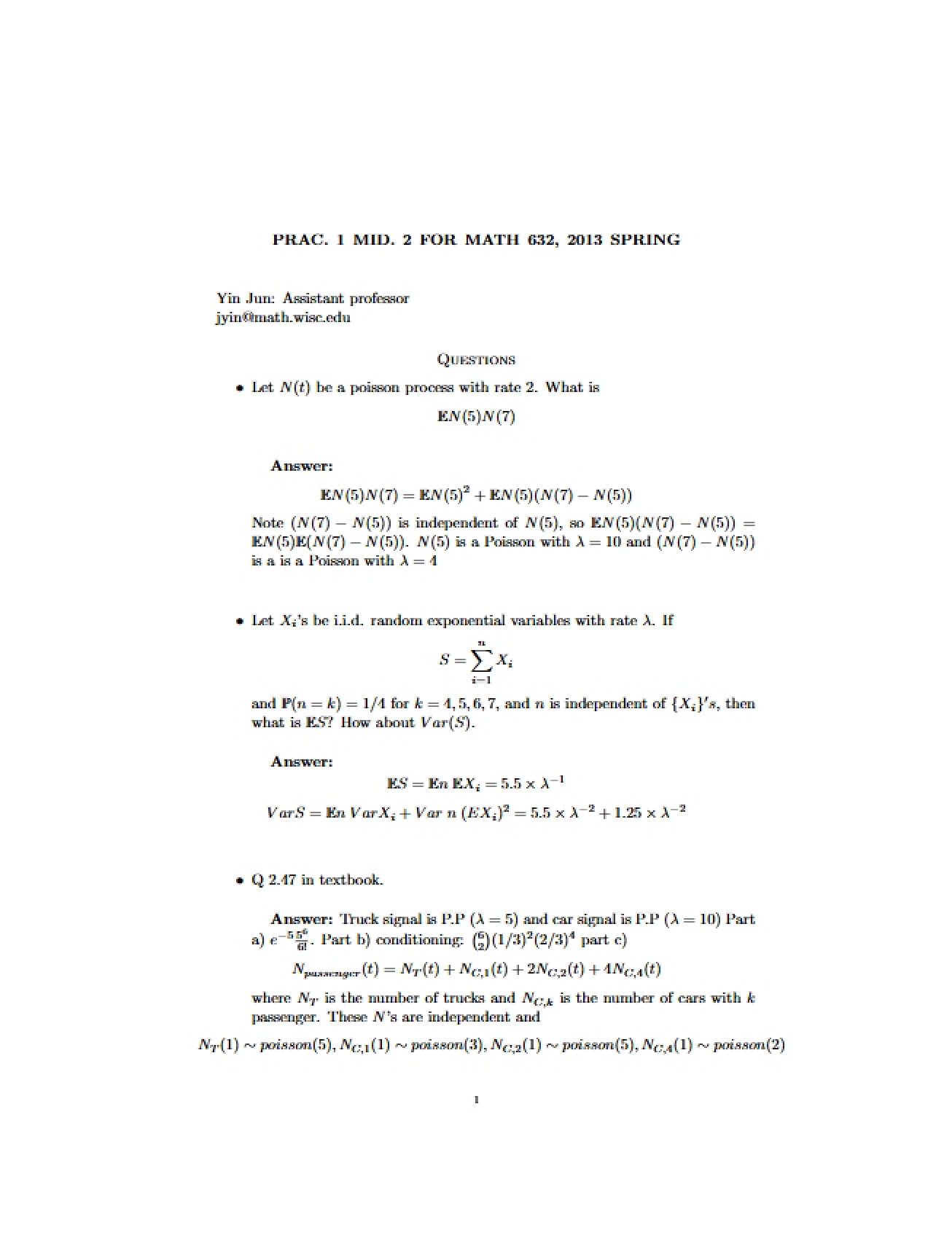 Solution Midterm 2 Practice 1