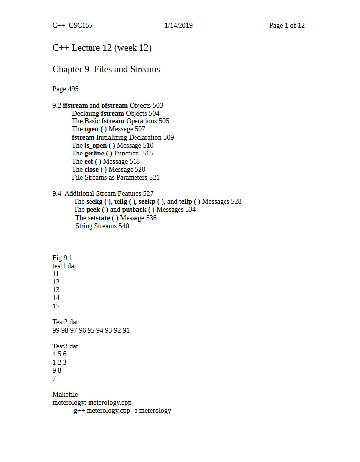 Streams and File Handling