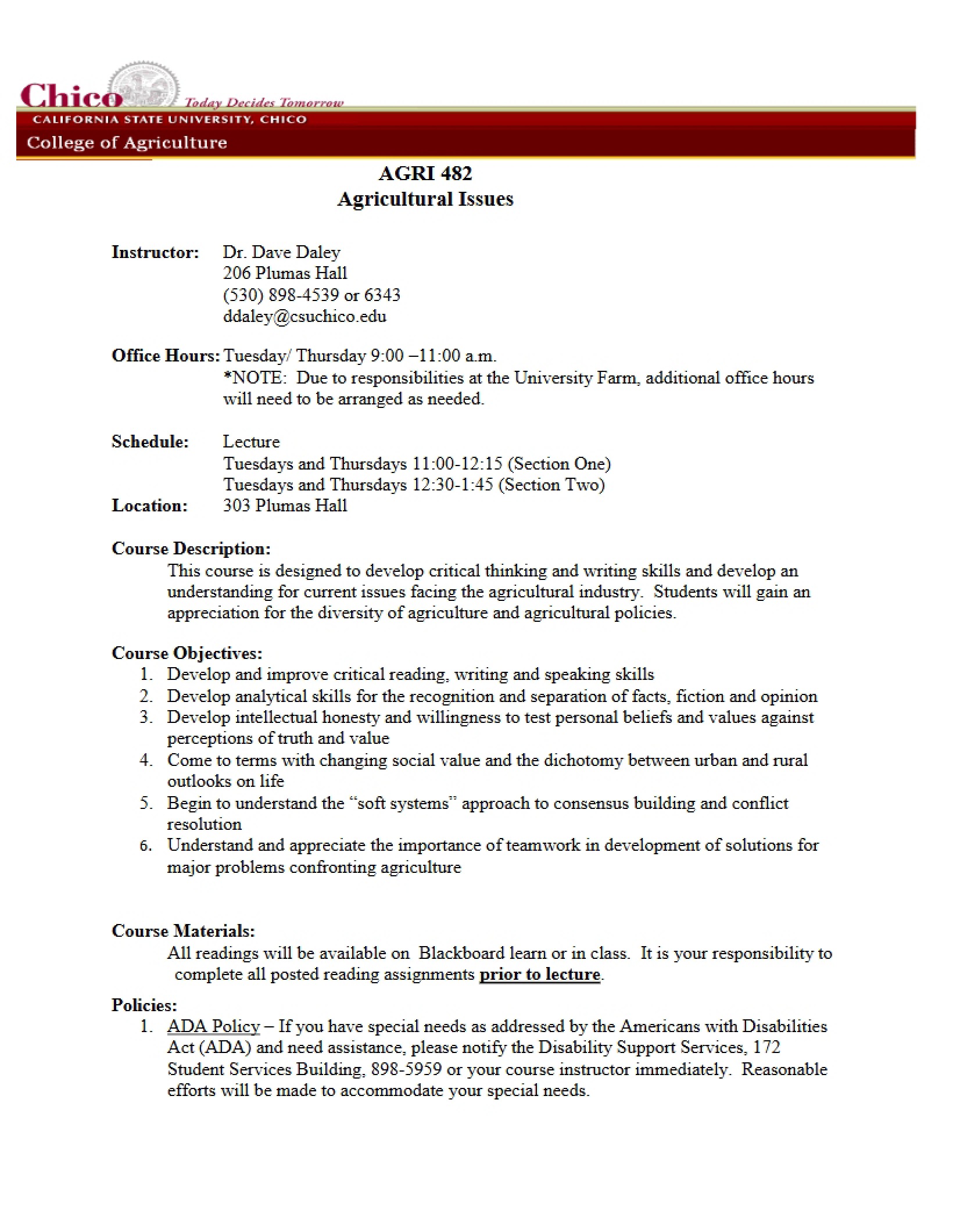 Syllabus Ag Issues