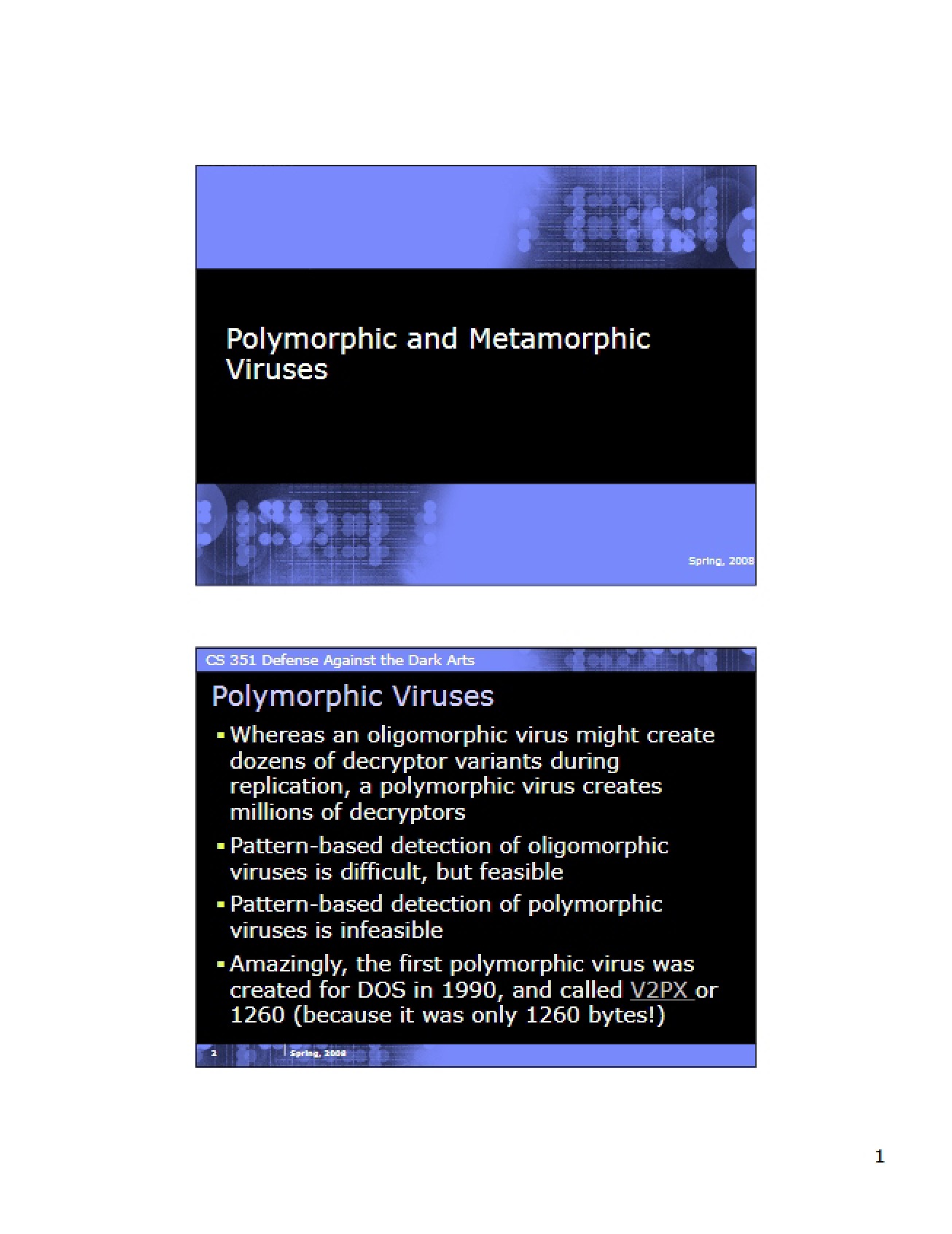 Polymorphism and Metamorphism