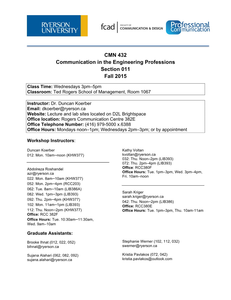 CMN432 Engineering Communication Document