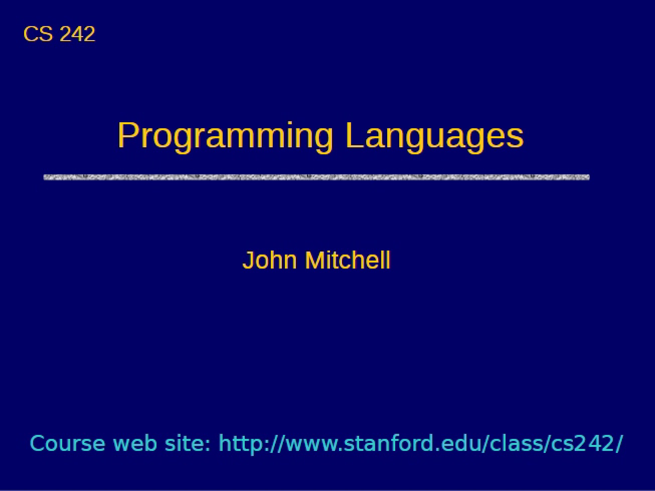 Introduction to Programming Languages