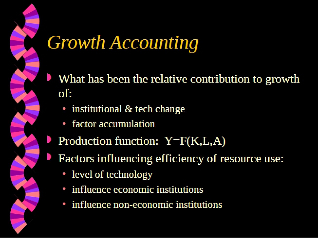 Growth Accounting