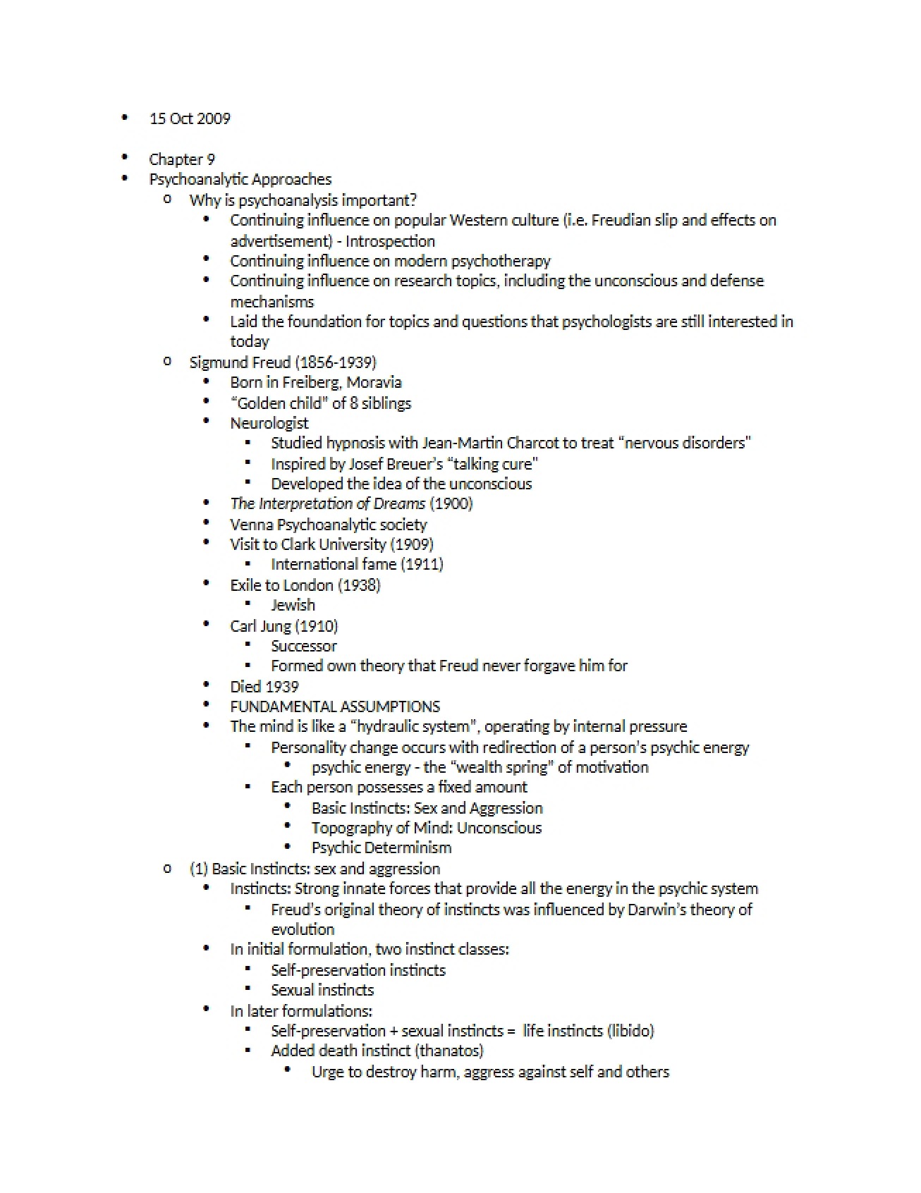 Personality Psychology Chapter Nine Notes