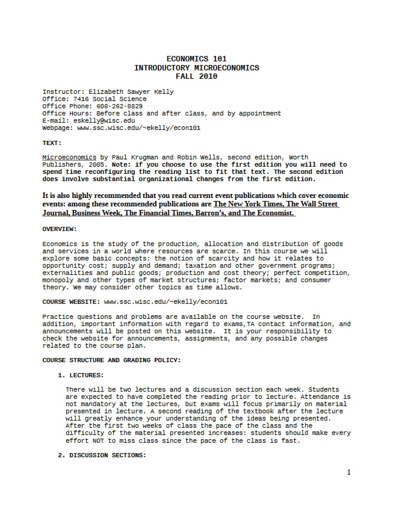 Course Syllabus
