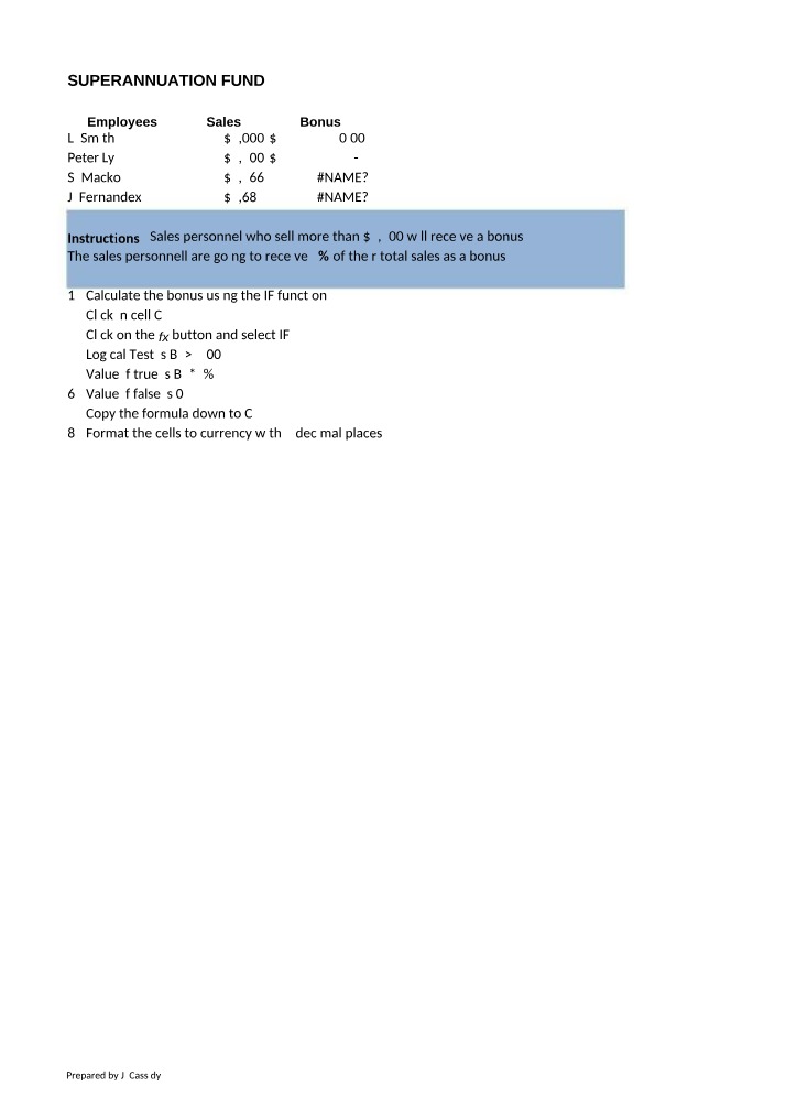 Exercise 18 - Bonus Calculation