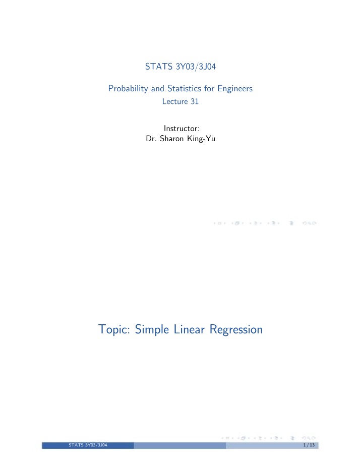 Simple Linear Regression - Prediction and Confidence Intervals