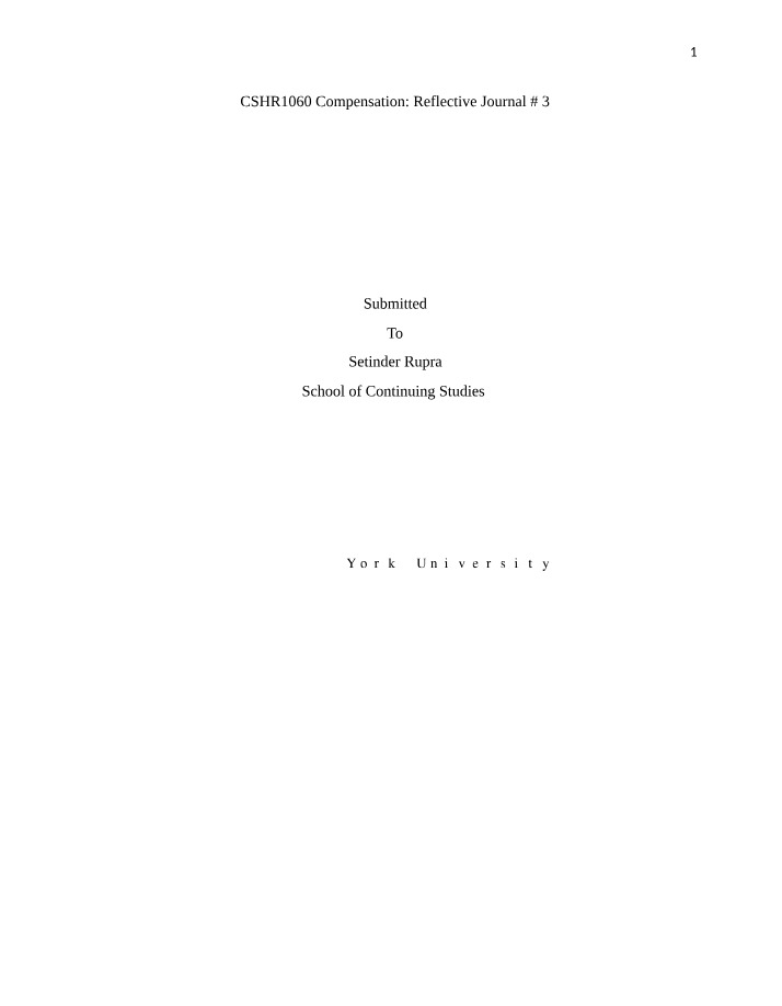 Journal 3 (CSHR1060 Compensation)