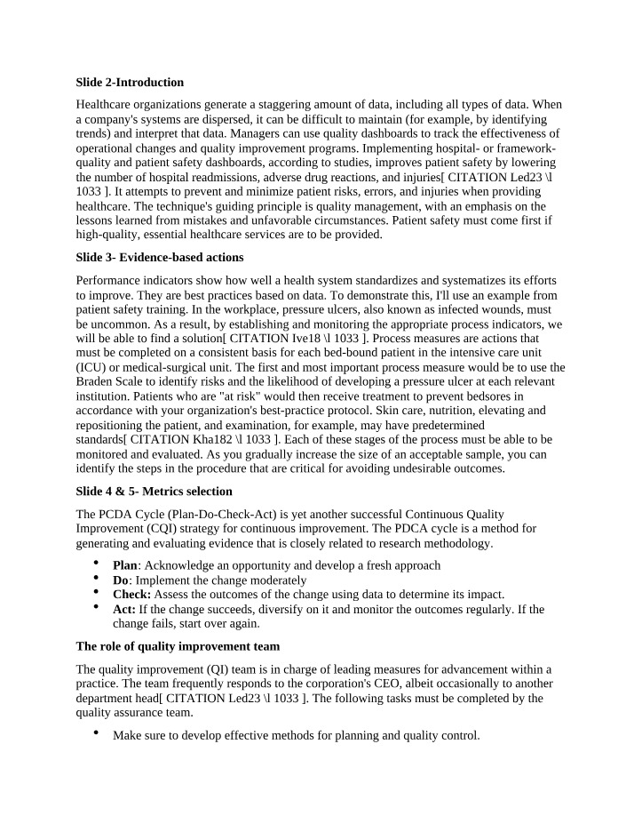 Quality and Patient Safety in Healthcare