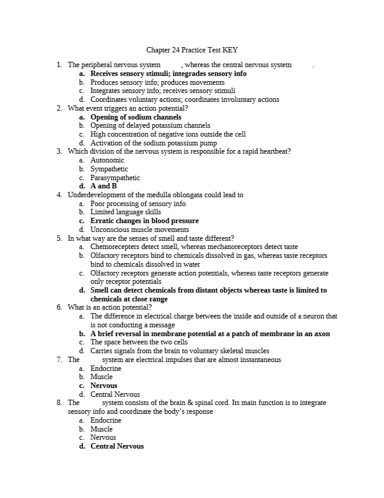 Human Biology Chapter Twenty-Four