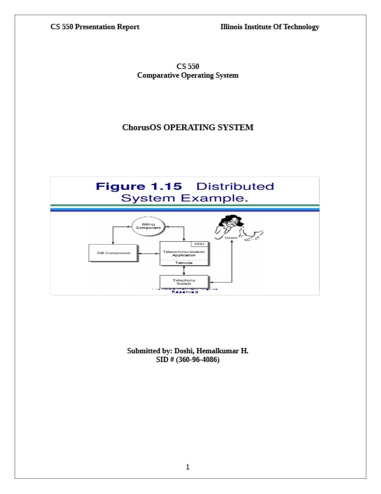 Operating System ChorusOS
