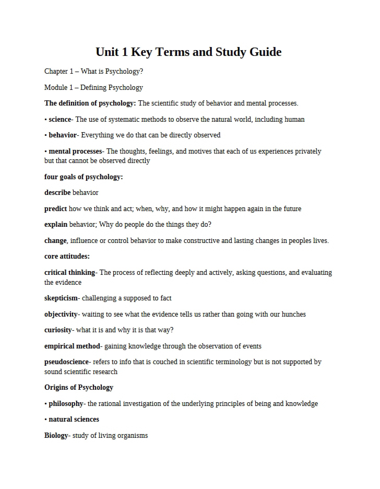 Guide for Studying