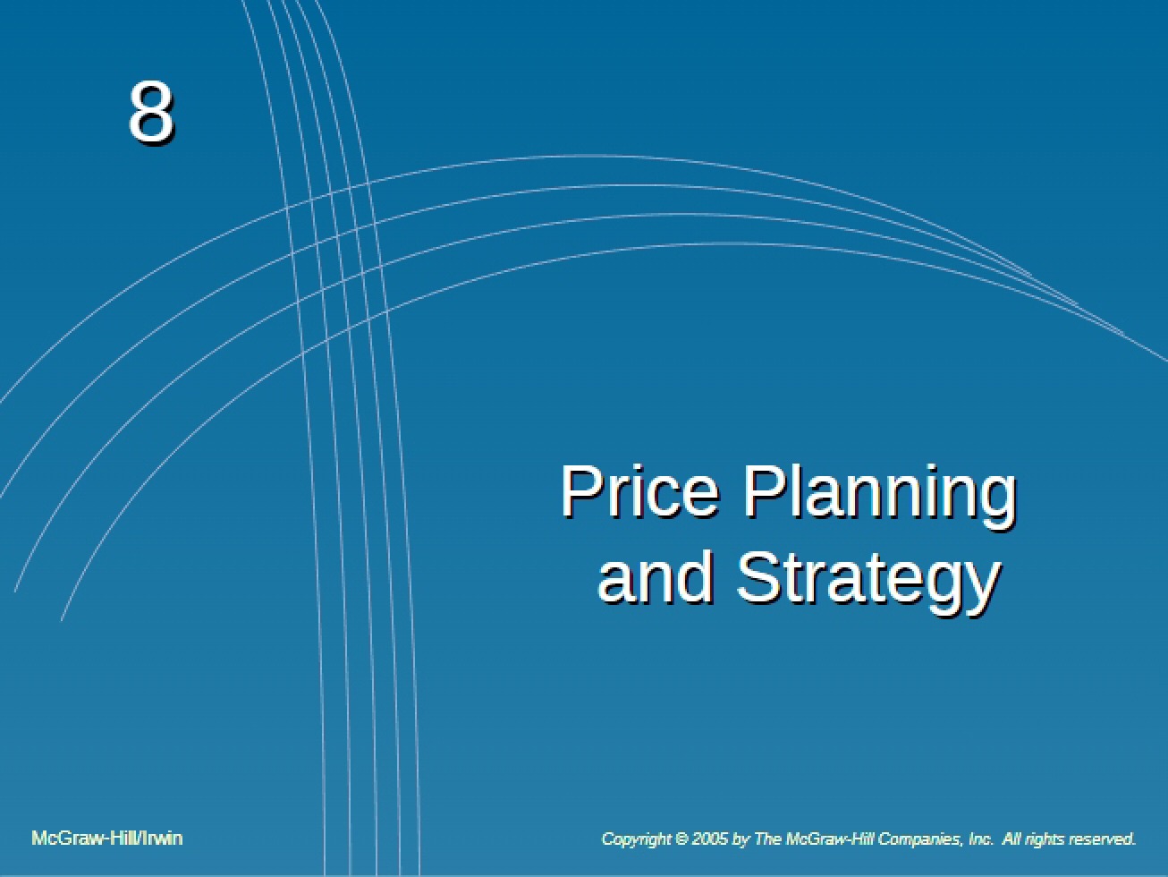 Strategy and Planning for Pricing