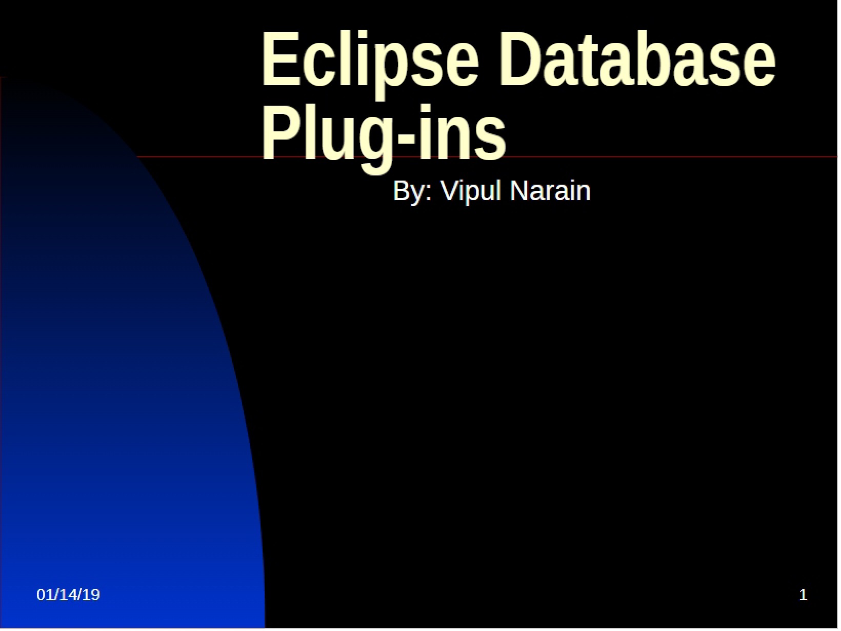 Plug-ins for Eclipse Database