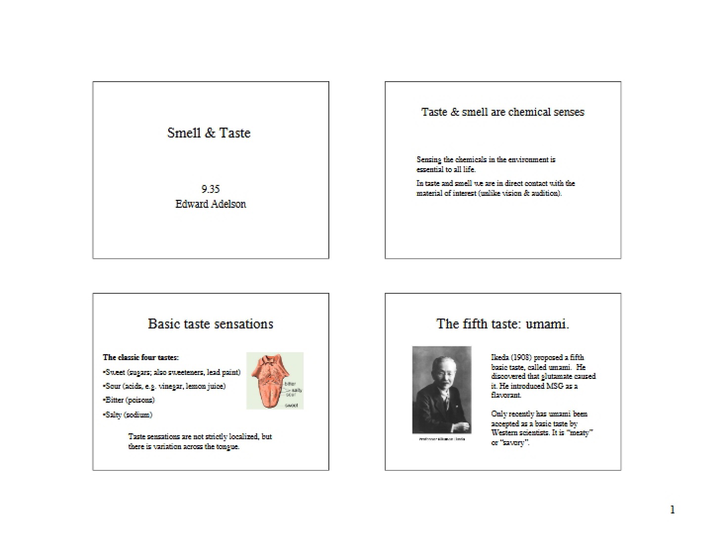 Taste and Olfaction
