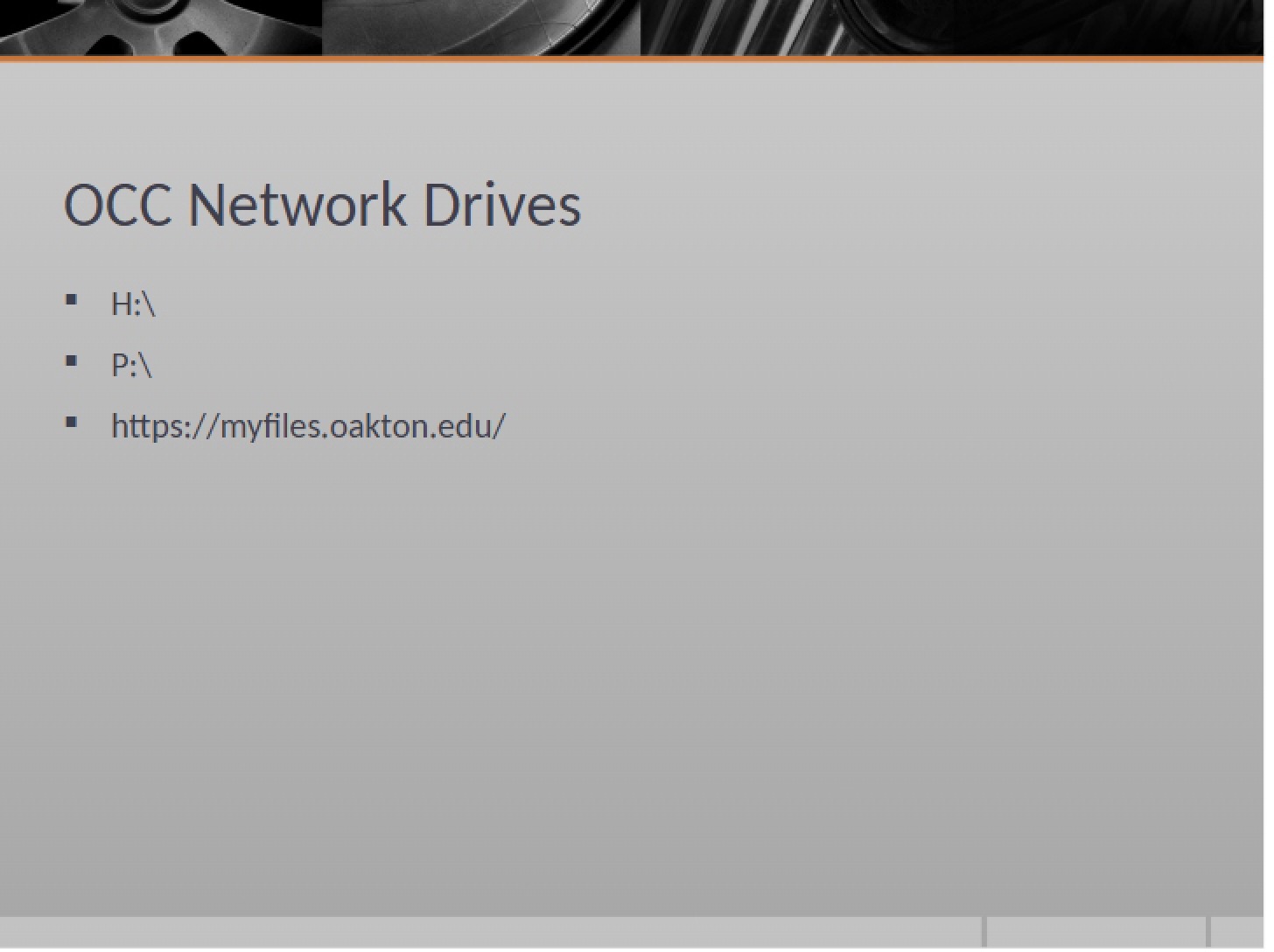 Network Drives at OCC