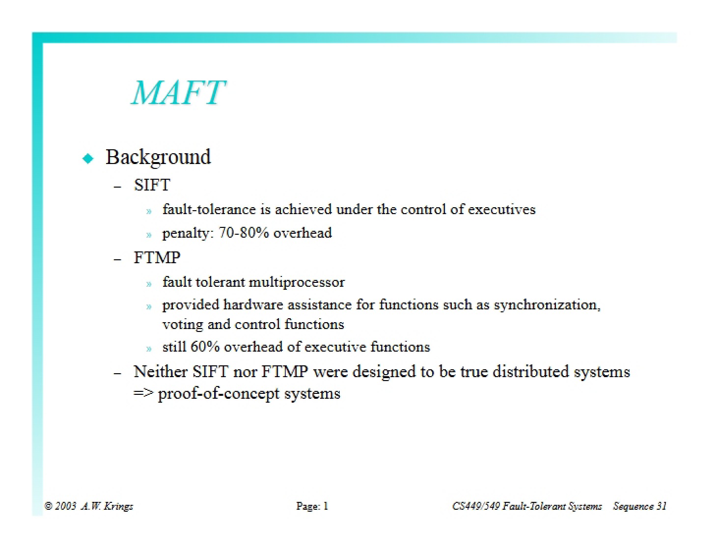MAFT System
