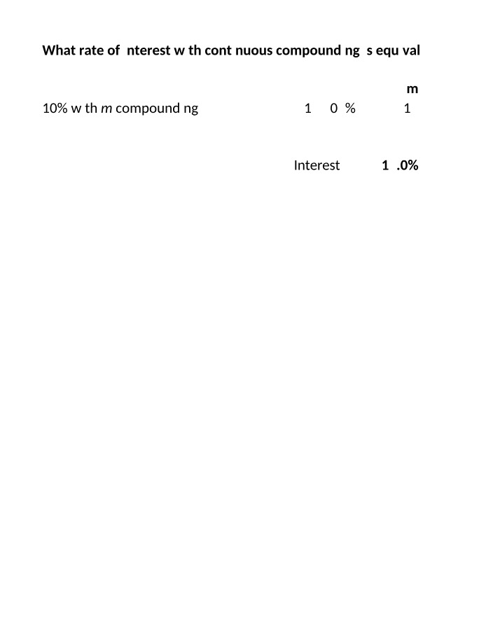 Interest Calculation with Continuous Compounding