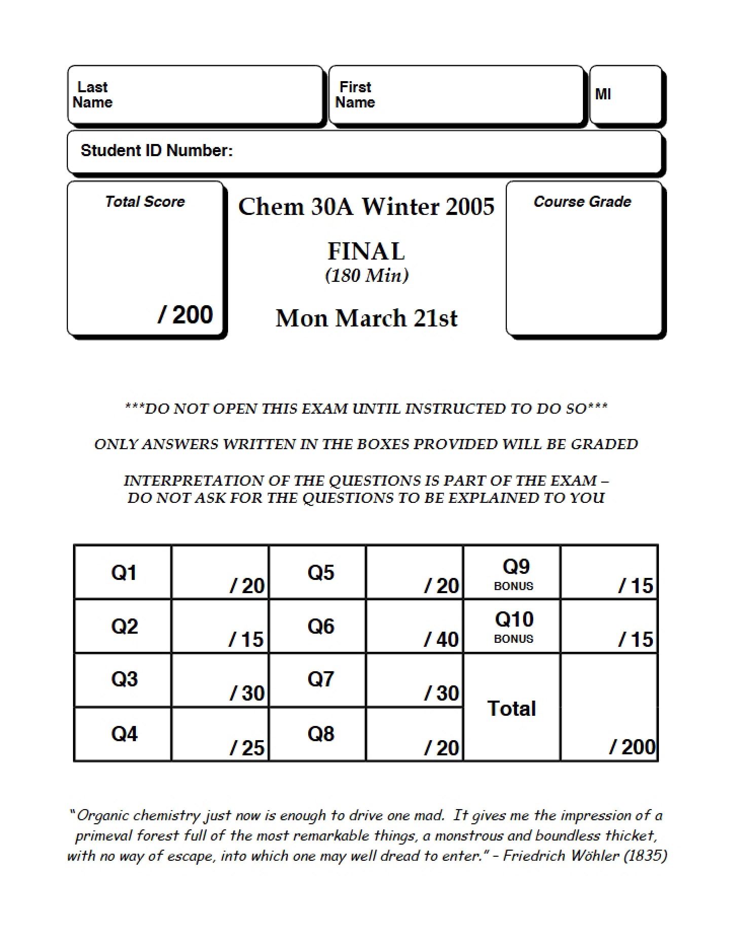 Exam Final