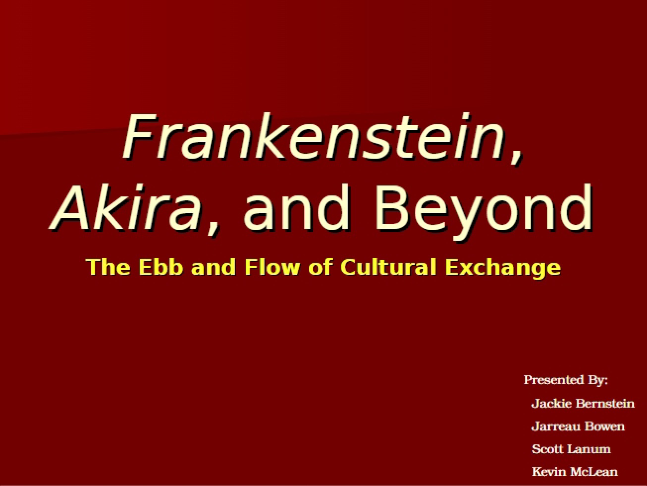 Dynamics of Cultural Exchange