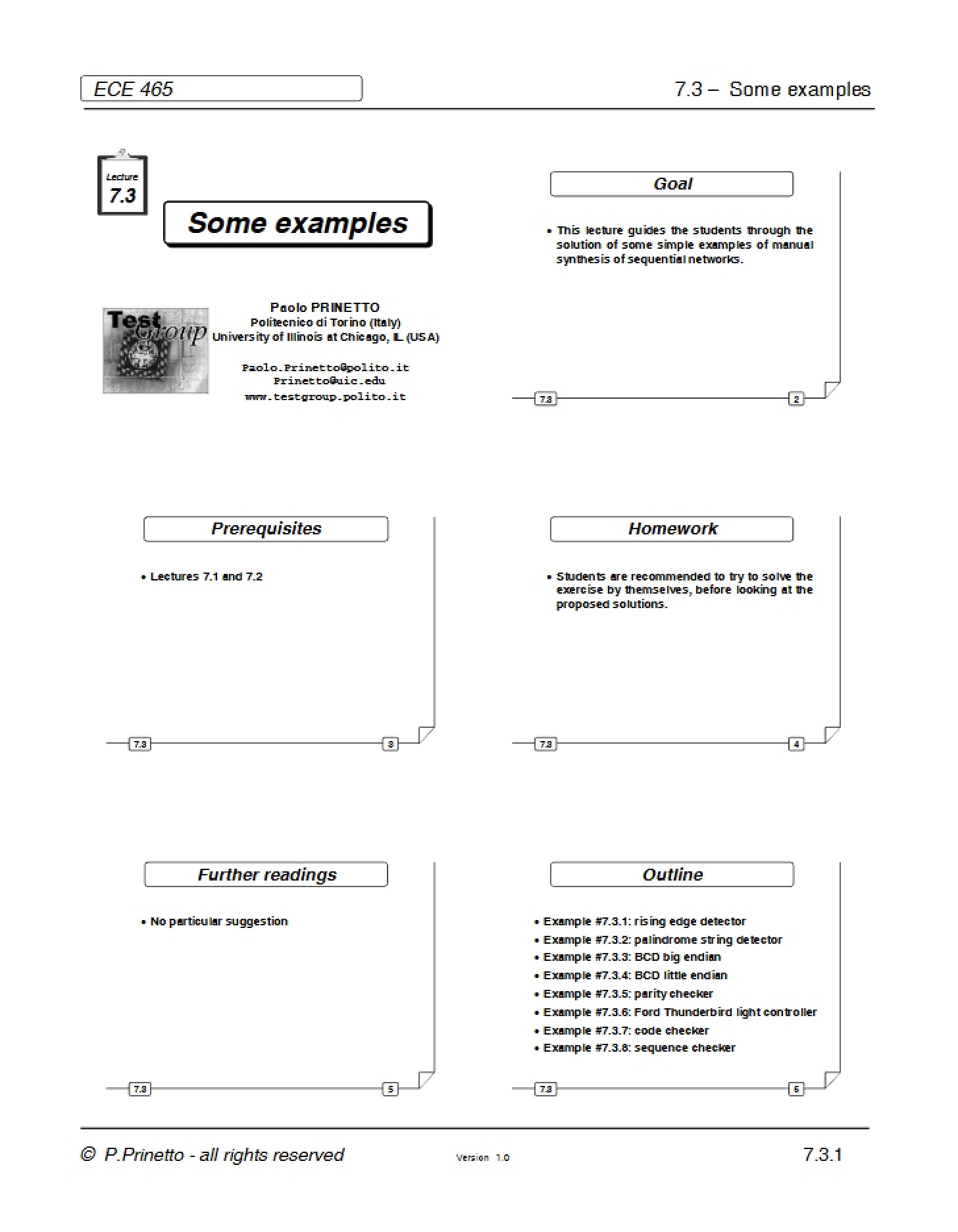 Various Examples
