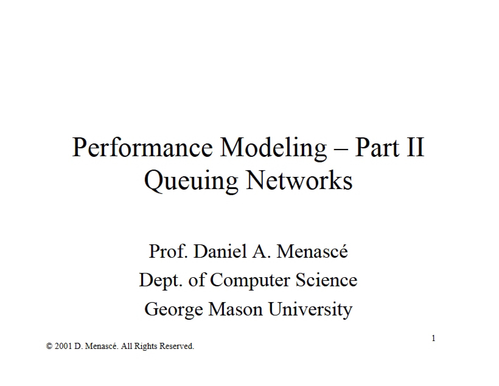 Part Two Modeling Performance