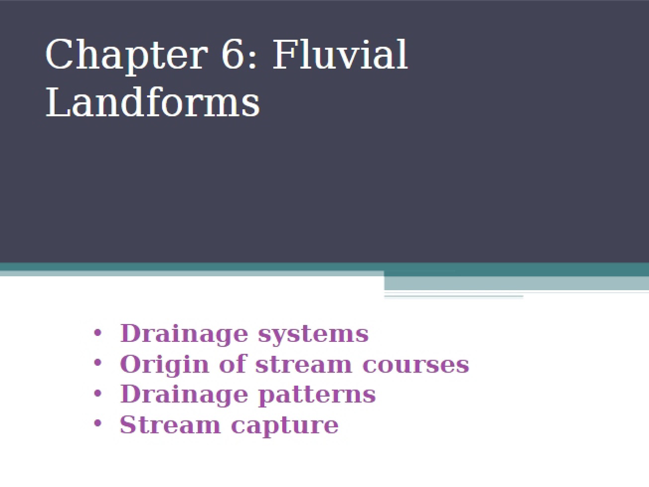 Landforms Fluvial