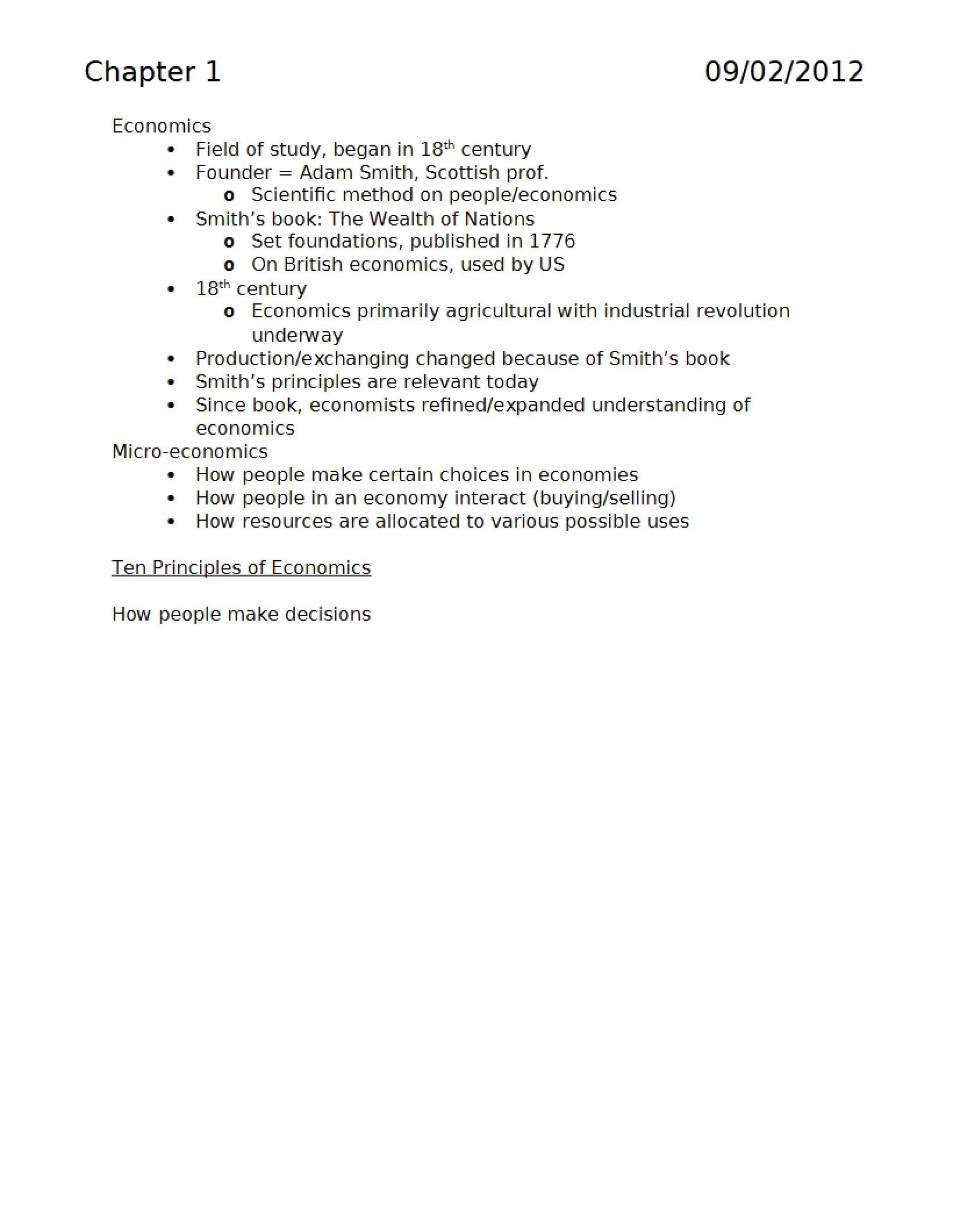 Economics Chapter 01