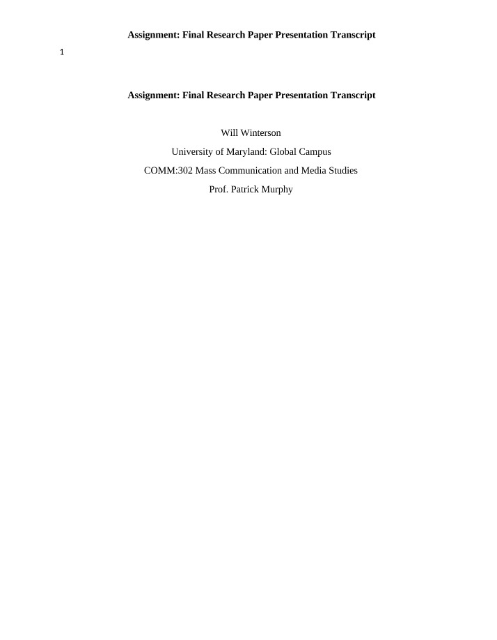 Transcript - Final Research Paper Presentation